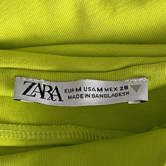 2/$30 ZARA Ribbed Slip Dress Apple Green Pullover Sphagetti Strap Mini #6968 - Picture 12 of 14